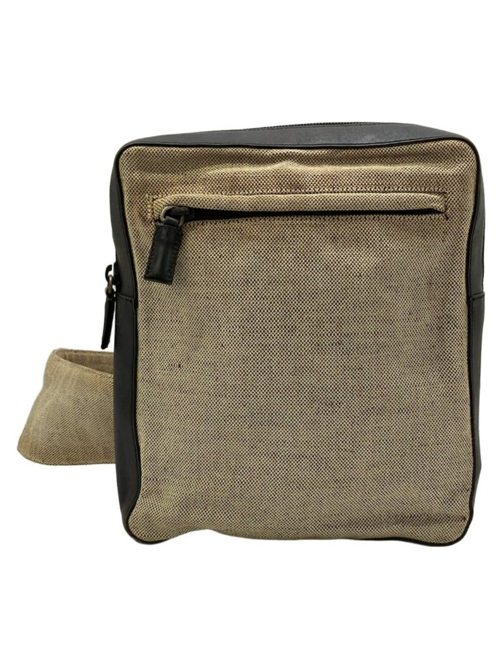 Prada Bag Beige Dark Brown Leather